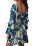Hutch Watercolor Floral Balloon Sleeve Flounced Romper Jumpsuit - photo 5