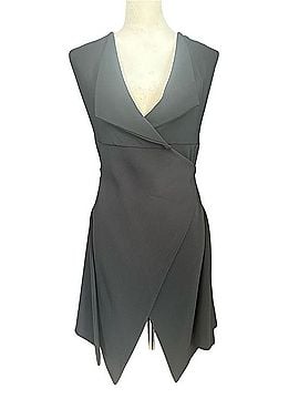 Porto Asymmetrical Structured Wrap Vest Mini Dress Casual Dress (view 1)