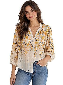 Fig & Flower 3/4 Sleeve Blouse (view 1)