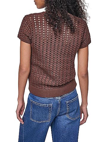 DKNY Short Sleeve Blouse (view 2)
