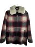 Gap Plaid Red White Gray Coat Size S - photo 1