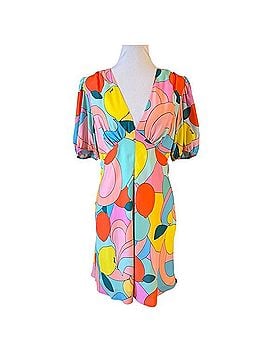 STAUD Abstract Puff Sleeve Mini Dress Cocktail Dress (view 1)
