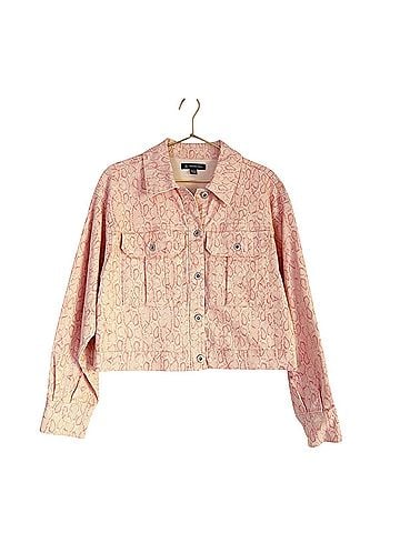 INC International Concepts Ella Snake Print Denim Jacket (view 2)