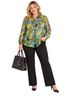 Anne Carson 100% Silk Floral Graphic Multi Color Button-Down Shirt Size 1X - photo 1