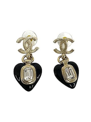 Chanel CHANEL Coco Mark Heart Bijou GP Earrings Gold 50789 (view 1)