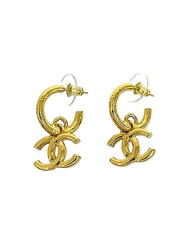 Chanel CHANEL Coco Mark GP Earrings, Gold Jewelry, 00531 (view 1)