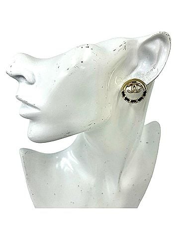 Chanel CHANEL Coco Mark Motif Earrings, GP Gold, 51540 (view 2)