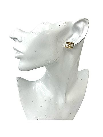 Chanel CHANEL Coco Mark Motif Earrings, GP Gold, 55039 (view 2)