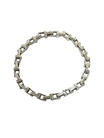 Tiffany & Co. TIFFANY&amp;Co. Tiffany T Narrow Bracelet, 17 Links, Sterling Silver 925 Chain Bangle, Accessory, 11692 (view 1)