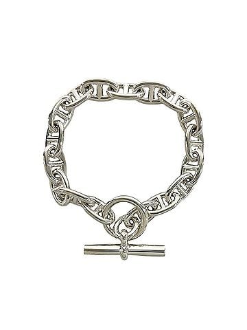 Hermès HERMES Chaine d'Ancre MM Bracelet, 17 links, Sterling Silver 925, Chain Bangle, Men's Accessory, Silver, 11630 (view 1)