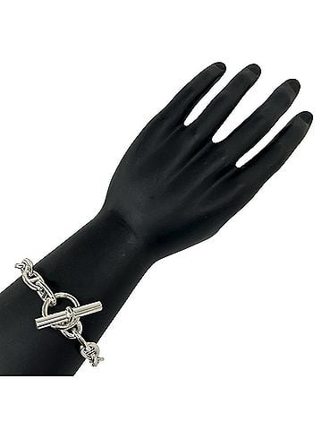 Hermès HERMES Chaine d'Ancre MM Bracelet, 17 links, Sterling Silver 925, Chain Bangle, Men's Accessory, Silver, 11630 (view 2)