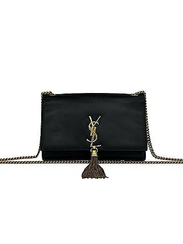 Yves Saint Laurent Yves Saint Laurent SAINT LAURENT PARIS Kate YSL Logo Hardware Tassel Leather Shoulder Bag Pouch Black 37290 (view 1)