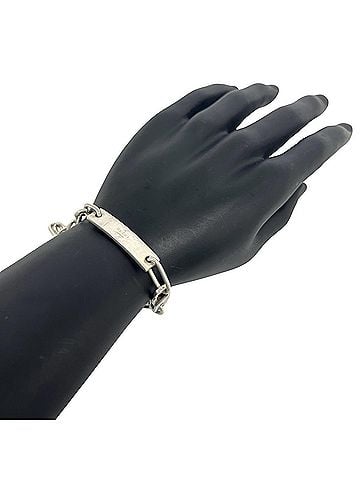 Gucci GUCCI Vintage Logo Plate Sterling Silver 925 Chain Bracelet Accessory 34445 (view 2)