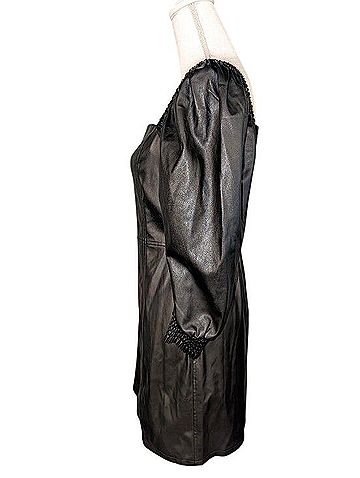 7 For All Mankind Faux Leather Dress Cocktail Dress (view 2)