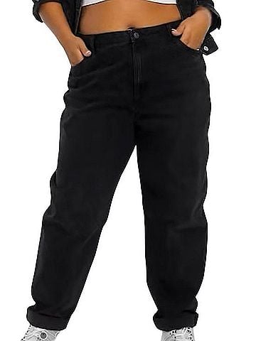ASOS Curve High Rise Relaxed Mom Jeans Jeans (view 1)