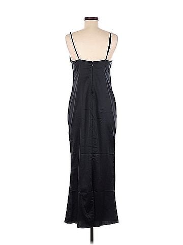 Victoria's Secret Satin Sparkle Draped Maxi Victoria's Secret Cocktail Dress (view 2)