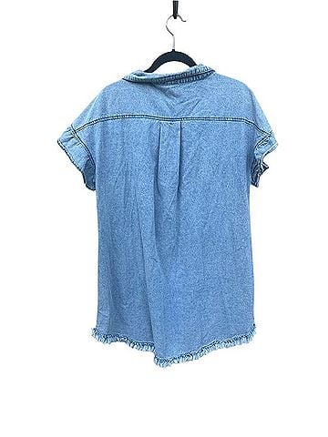 Umgee Frayed Denim Mini Dress Casual Dress (view 2)