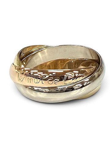 Cartier Cartier Trinity Ring Classic Model 750 (YG PG WG) Ring, Yellow Gold, Pink White, Weight 5.77g, Women's (view 1)