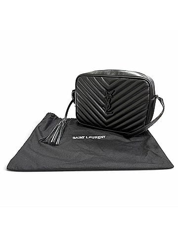 Yves Saint Laurent Yves Saint Laurent SAINT LAURENT PARIS 612544 Lou Camera Bag, Logo Hardware, Tassel Charm, Quilted Leather Shoulder Black, Made in Italy, Women's, with Dust Bag. (view 2)