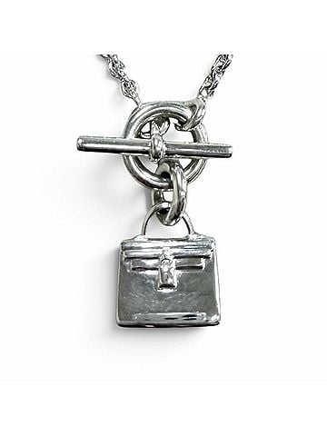 Hermès HERMES (Hermes) 2024 AG925 Amulette Necklace Kelly Pendant Accessory Silver Made in France Weight 13.8g Women's (view 1)