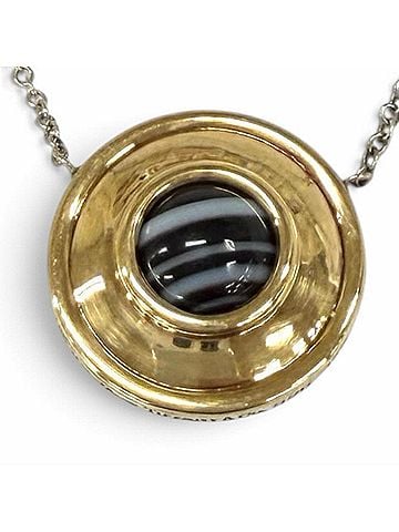 Tiffany & Co. TIFFANY&amp;Co. Tiffany Paloma Picasso 925 750 Magic Circle Necklace Pendant Silver Gold Black Women's (view 1)