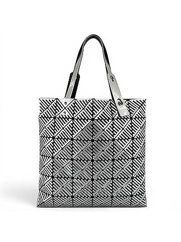 Issey Miyake BAOBAO ISSEY MIYAKE BB81-AG831 Rare Design Tote Bag, Silver, Made in Japan, Authentic, Women's (view 1)