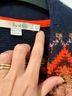 Boden Fair Isle Blue Red Cardigan Size 4 - photo 3
