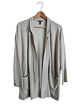 Eileen Fisher Open-Front Merino Wool Blend Long Line Cardigan Cardigan (view 1)