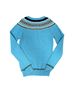 Boden 100% Wool Fair Isle Blue Teal Pullover Sweater Size 4 - photo 2