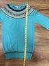 Boden 100% Wool Fair Isle Blue Teal Pullover Sweater Size 4 - photo 5