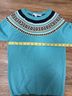 Boden 100% Wool Fair Isle Blue Teal Pullover Sweater Size 4 - photo 4