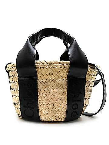 Chloé Chloé Chloe Sense Small Basket Women's Handbag CHC23SS304J66001 Raffia Natural Black (view 1)