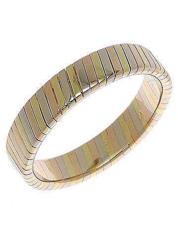 Bvlgari Bvlgari 750 Three-Color Tubogas Men's Ring - Yellow Gold (view 1)