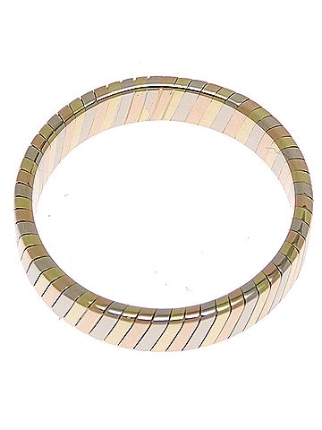 Bvlgari Bvlgari 750 Three-Color Tubogas Men's Ring - Yellow Gold (view 2)