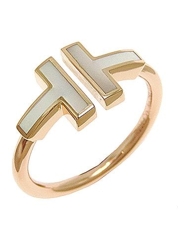 Tiffany & Co. Tiffany &amp; Co. 750PG Mother-of-Pearl T-Wire Women's Ring (64027239) 750 Pink Gold (view 1)