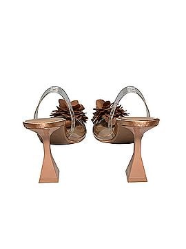 Zara Vinyl pointed toe slingback with flower Heels (view 2)