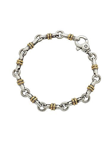 Tiffany & Co. Tiffany &amp; Co. Bridle Link Bracelet, 18K Yellow Gold (KYG), Sterling Silver 925, for Men and Women (view 1)