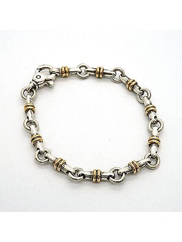Tiffany & Co. Tiffany &amp; Co. Bridle Link Bracelet, 18K Yellow Gold (KYG), Sterling Silver 925, for Men and Women (view 2)