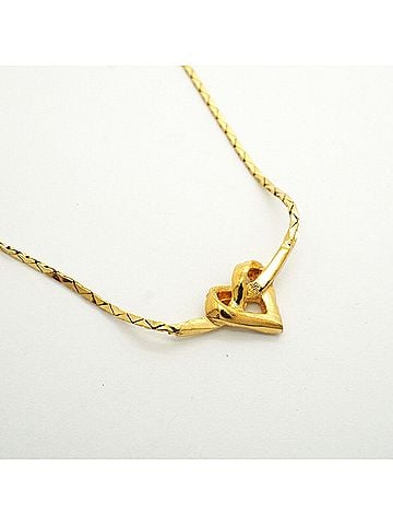 Christian Dior Christian Dior Necklace, GP Plated, Rhinestone, Gold, Women's (view 2)