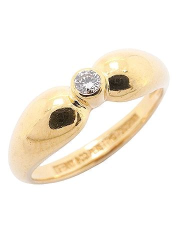Tiffany & Co. Tiffany &amp; Co. Double Teardrop Ring, 1PD (1 diamond), 18K Yellow Gold, Women's (view 1)