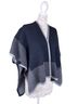 Adrienne Vittadini Houndstooth Blue Gray Poncho Size M - photo 1