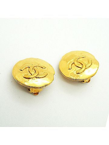 Chanel Chanel earrings, Coco Mark, GP plated, gold, women's. (view 2)