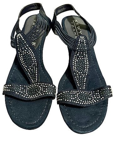 New York Transit Navy Blue Size 9.5 Wedges (view 1)