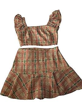 Entro Pink Plaid Ruffle Two Piece Set Romper (view 2)