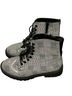 Cato Plaid Black White Ankle Boots Size 6 1/2 - photo 1