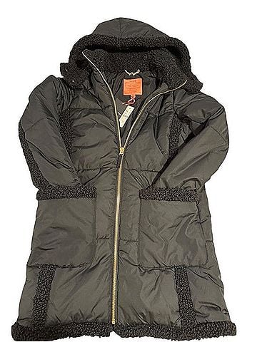 J.Crew Collection Signature Hooded Sherpa-Trim Puffer Coat (view 1)
