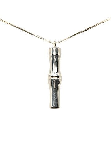 Gucci Gucci Bamboo Chain Pendant Long Necklace, SV925 Silver, Women's GUCCI (view 1)