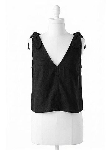 Emerson Fry Tie Shoulder Mod Top in Black (view 1)