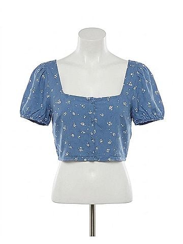 RVCA Nova Crop Top in Coronet Blue (view 1)