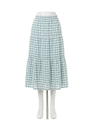 Trovata Makena Midi Skirt in Blue (view 1)